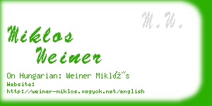 miklos weiner business card